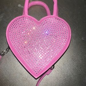 OMG ACCESSORIES Girl's Rhinestone Embellished Heart Shoulder Bag